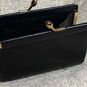 Vintage Coach Framed black coin purse